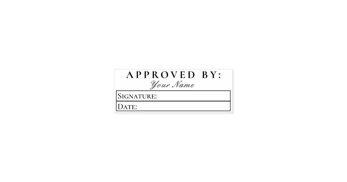Approved By Bookkeeping Signature Name Date Red Self-inking Stamp