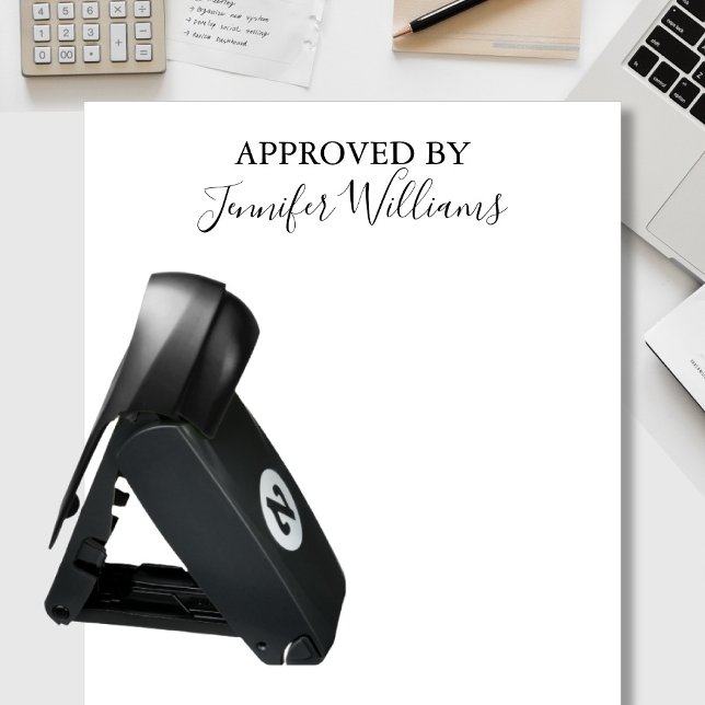 Approved By Custom Signature Personalized Pocket Stamp (Creator Uploaded)