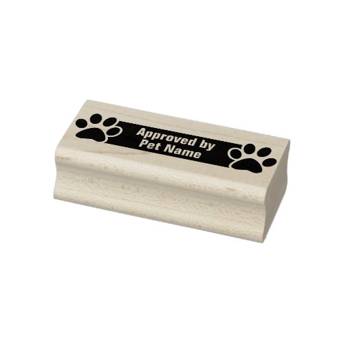 Approved by My Cat Custom Name Rubber Stamp