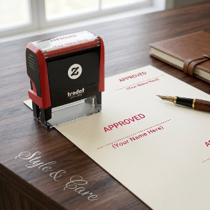 Approved By Name Custom Self Inking Stamp Pro Tool