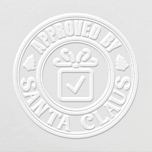 Approved By Santa Claus Christmas Holiday Embosser (Design)