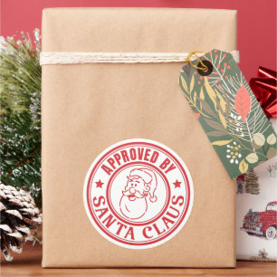 Approved By Santa Claus Classic Round Sticker