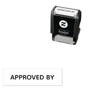 APPROVED BY Simple Custom Typography Self-inking Stamp