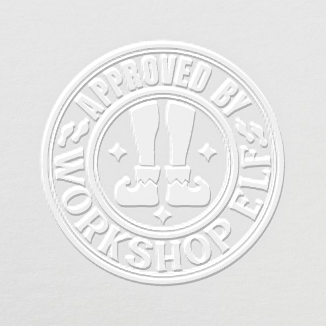 Approved By Workshop Elf Christmas Holiday Embosser (Design)