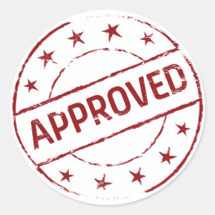 Approved Classic Round Sticker