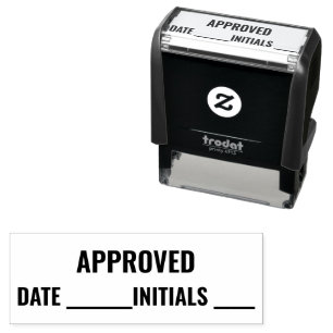 APPROVED   Date   Initials Self-inking Stamp