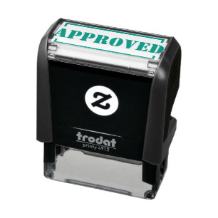 Approved Green Ink Personalized Self-inking Stamp