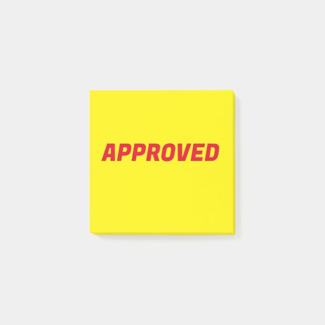 APPROVED POST-IT NOTES (Front)