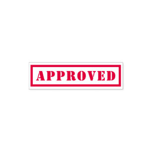 Approved Red On White Accepted Quality Control Pocket Stamp