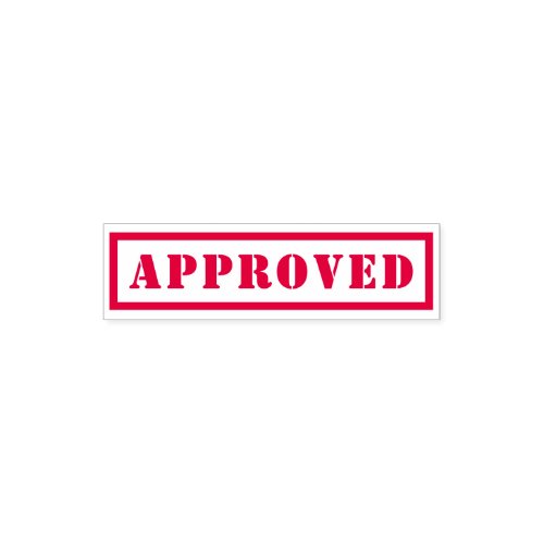 Approved Red On White Accepted Quality Control Pocket Stamp