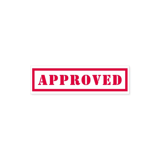 Approved Red On White Accepted Quality Control Pocket Stamp (Design)