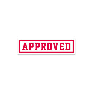 Approved Red White Accepted Quality Control Passed Pocket Stamp