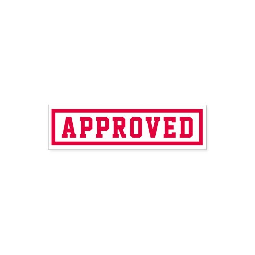 Approved Red White Accepted Quality Control Passed Pocket Stamp