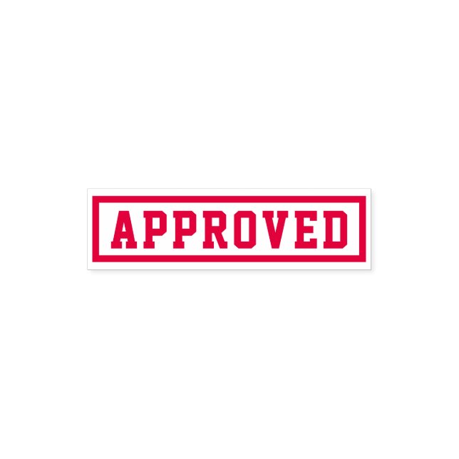 Approved Red White Accepted Quality Control Passed Pocket Stamp (Design)