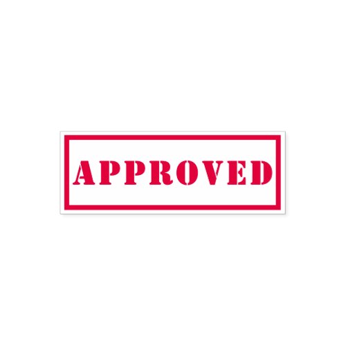 Approved Red White Accepted Quality Control Passed Self_inking Stamp