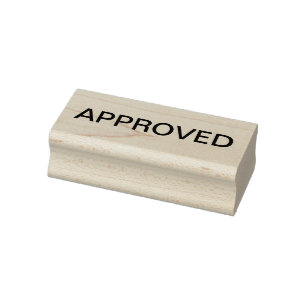 Approved rubber stamp, approved stamp, lettering stamp