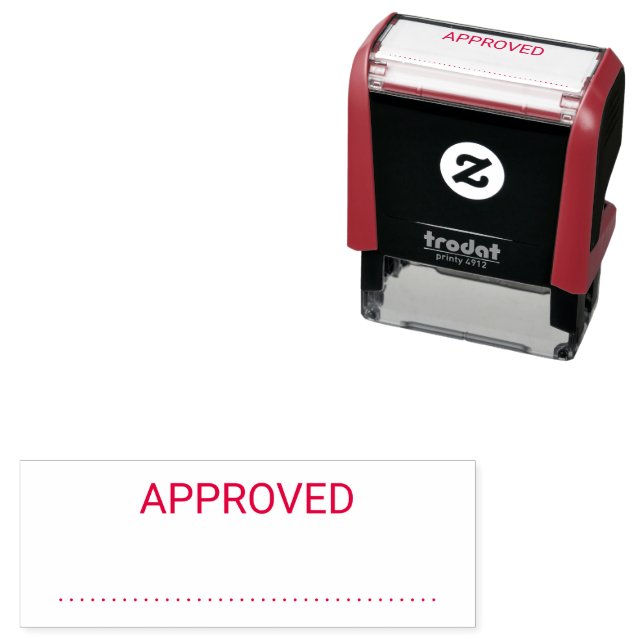 Approved Rubber Stamp Custom Self Inking Signature (In Situ)
