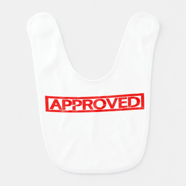 Approved Stamp Baby Bib (Front)