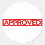 Approved Stamp Classic Round Sticker