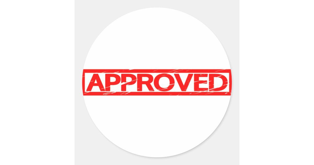 Approved Stamp Classic Round Sticker | Zazzle