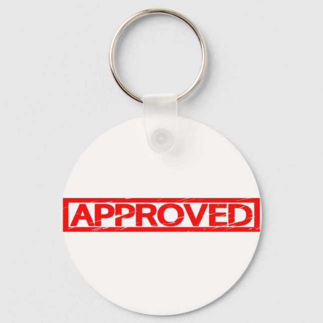 Approved Stamp Keychain (Front)