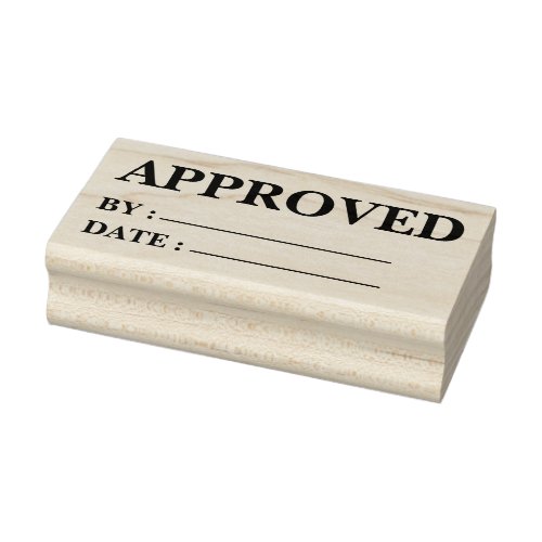 Approved wby Date Line Office Rubber Stamp