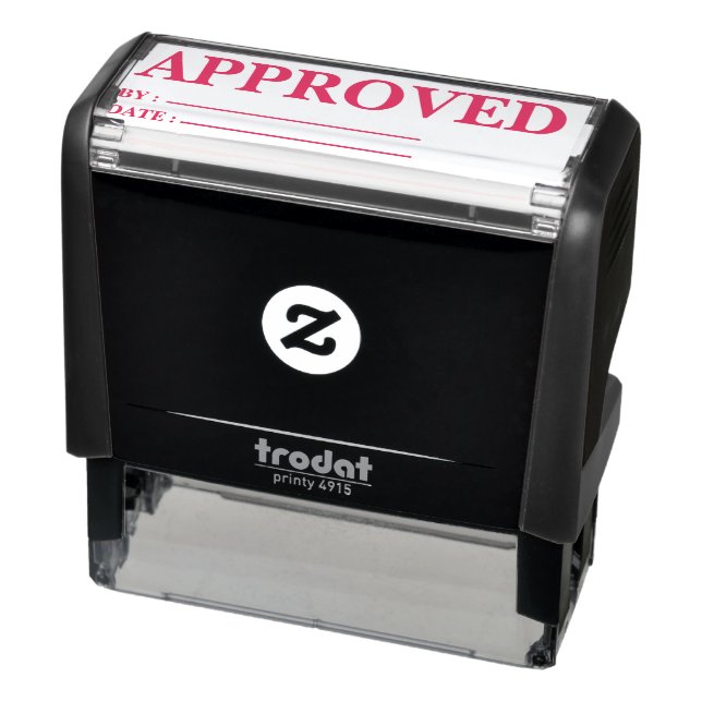 Approved w/by Date Line Self-Inking Office Rubber  Stamp (Product)