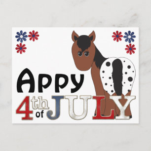 Appy 4th of July Appaloosa Horse Post Card