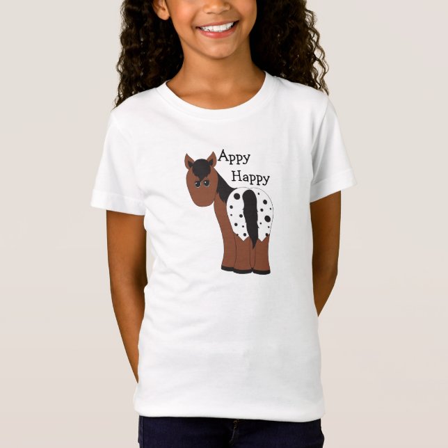 Appy Happy Blanket Appaloosa Horse T-Shirt (Front)