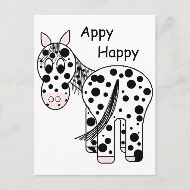 Appy Happy - Leopard Appaloosa Postcard (Front)