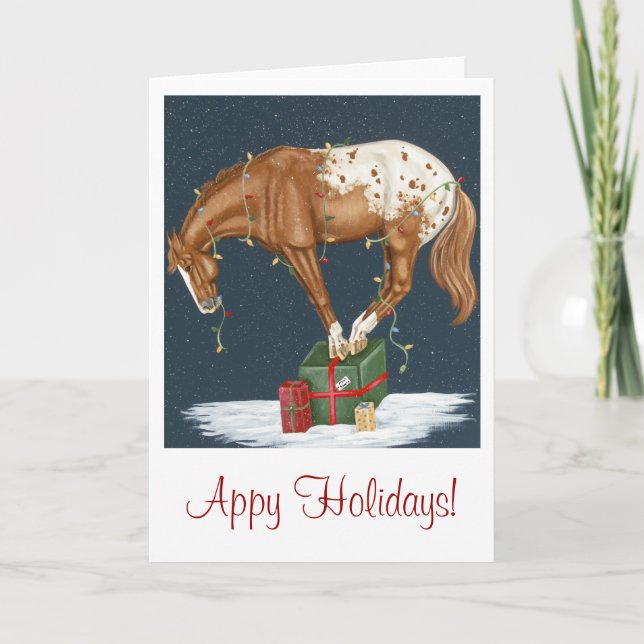 Appy Holidays! Appaloosa Christmas Card (Front)