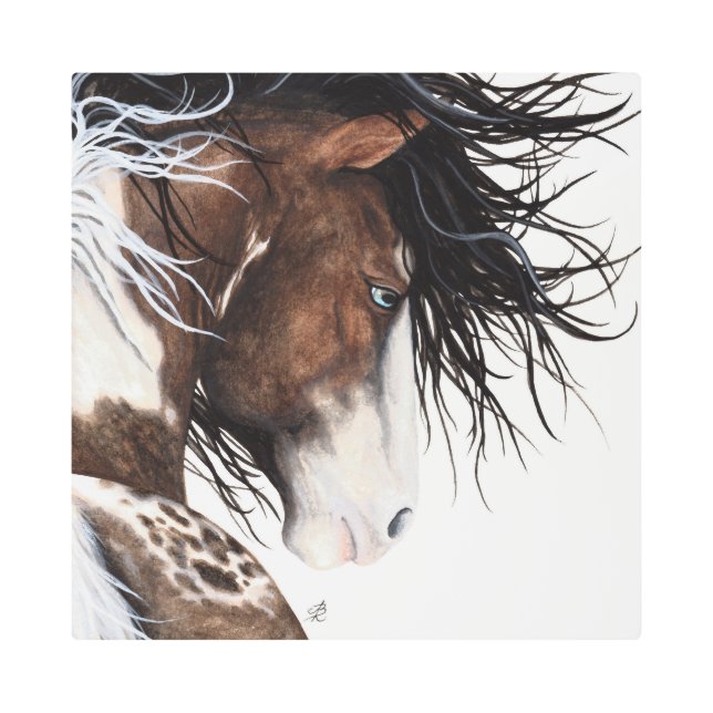 Appy Pintaloosa Horse Bihrle Painting Metal Print (Front)