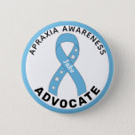 Apraxia Awareness Advocate Ribbon White Button at Zazzle