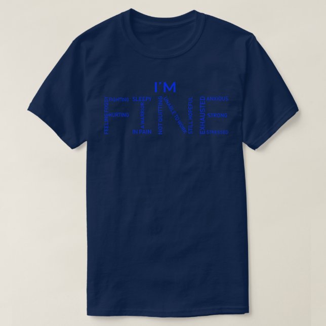 Apraxia Awareness Fine Word Art In This Family We  T-Shirt (Design Front)