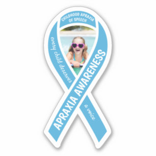 Apraxia Awareness Ribbon Custom Photo Sticker
