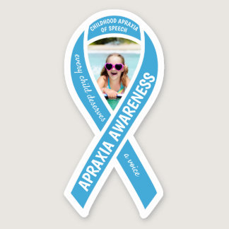 Apraxia Awareness Ribbon Custom Photo Sticker