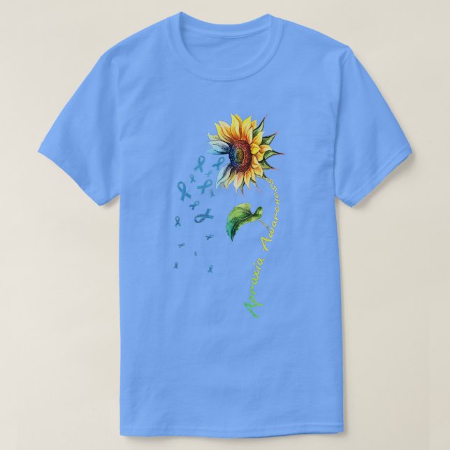 Apraxia Awareness Sunflower  T-Shirt (Design Front)