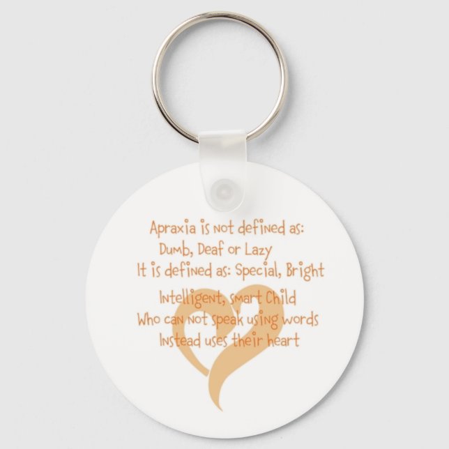 Apraxia Defined Key Chain (Front)