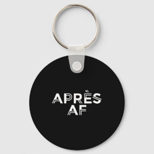Apres af funny skiing ski snowboarding winterApres Keychain