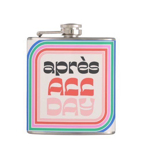 Aprs All Day 70s Retro Striped Type Flask