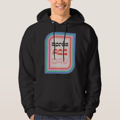Aprs All Day 70s Retro Striped Type Mens Hoodie