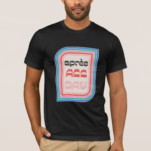 Aprs All Day 70s Retro Striped Type Mens T_Shirt