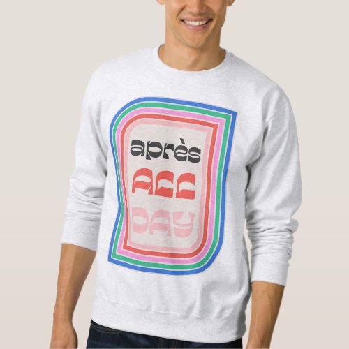 Aprs All Day 70s Retro Striped Type Sweatshirt