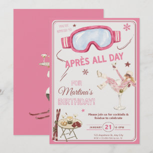 Après All Day Ski Chic Birthday Invitation
