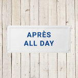 Après All Day Ski Club Cool Blue Pennant<br><div class="desc">Après All Day,  Après Ski Club cool blue pennant. Perfect ski theme party decor or as a Christmas or birthday gift for a ski lover. Designed to match our Après Ski Club Collection.</div>