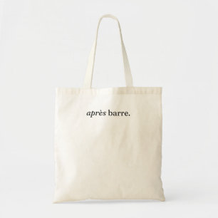 apres barre. canvas tote
