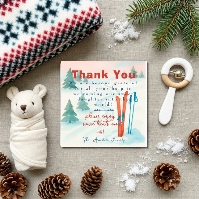 Après Bébé  baby Labor Delivery NICU Hospital Thank You Card (Après Bébé baby Labor Delivery NICU Hospital Thank You Card)