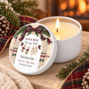 Après Bébé Country Club Preppy Ski Baby Shower Mini Candle Favors