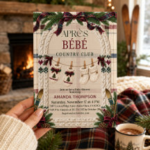 Après Bébé Country Preppy Ski Lodge Baby Shower