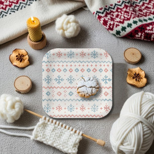 Après Bébé Fair Isle Pattern Ski Club Paper Plates